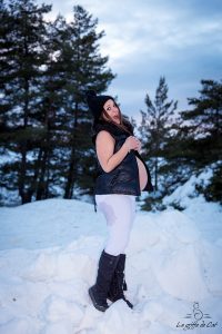 shooting femme enceinte neige