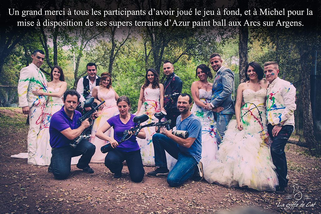 Trash the dress collectif Azur PaintBall Var équipe