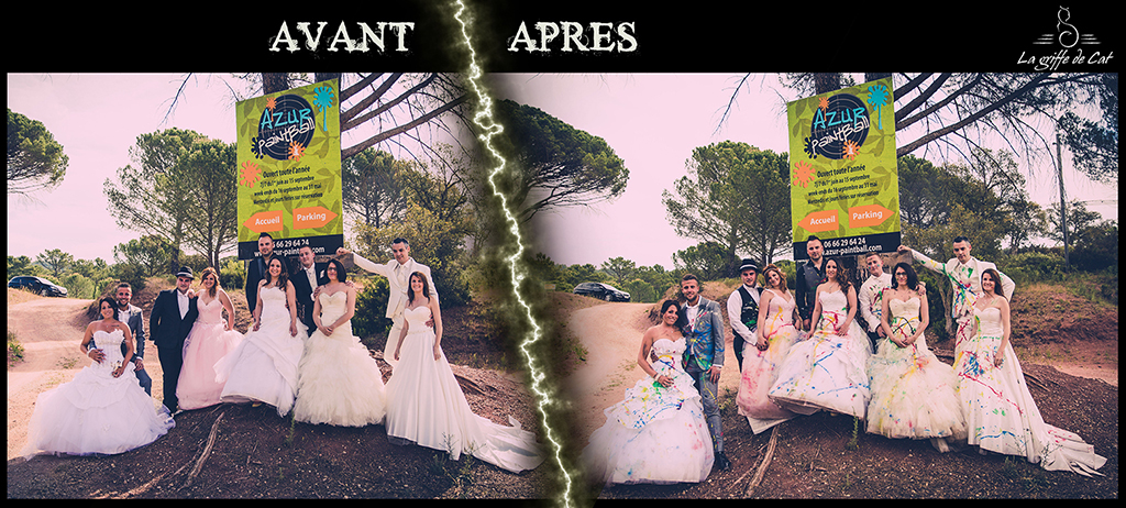 Trash the dress collectif Azur paint ball Vidauban