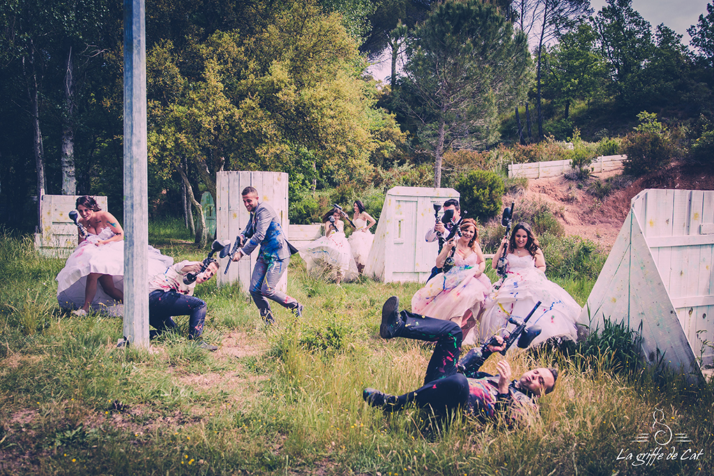 Trash the dress collectif Var paint ball