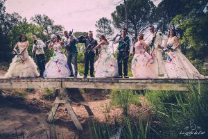 Pont Azur Paint Ball Vidauban trash the dress